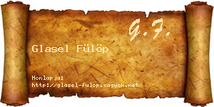 Glasel Fülöp névjegykártya